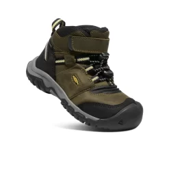 Keen Little Kids' Ridge Flex Waterproof Boot | Dark Olive/Dusky Citron -Fashion Shoes 0285da6ac7e7da809605615577c3f3f313f93097