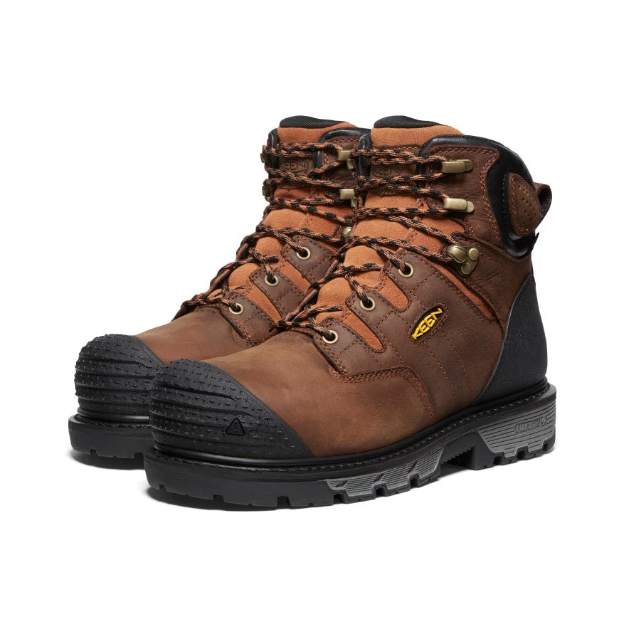 Keen Men's Camden 6" Waterproof Boot (Carbon-Fiber Toe) | Leather Brown/Black 2 Keen Men's Camden 6" Waterproof Boot (Carbon-Fiber Toe) | Leather Brown/Black - Image 2