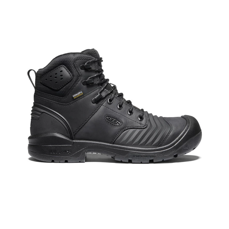 Keen Men's Portland 6" Waterproof Boot (Carbon-Fiber Toe) | Black/Black 1 Keen Men's Portland 6" Waterproof Boot (Carbon-Fiber Toe) | Black/Black