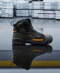 Keen Men's Troy 6" Waterproof Boot (Carbon-Fiber Toe) | Magnet/Black -Fashion Shoes 1025697 PDP RightImage