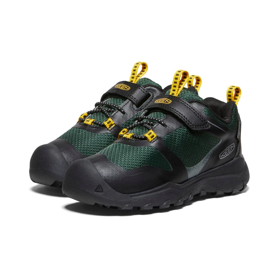 Keen Little Kids' Wanduro Waterproof Shoe | Black/Greener Pastures 2 Keen Little Kids' Wanduro Waterproof Shoe | Black/Greener Pastures - Image 2