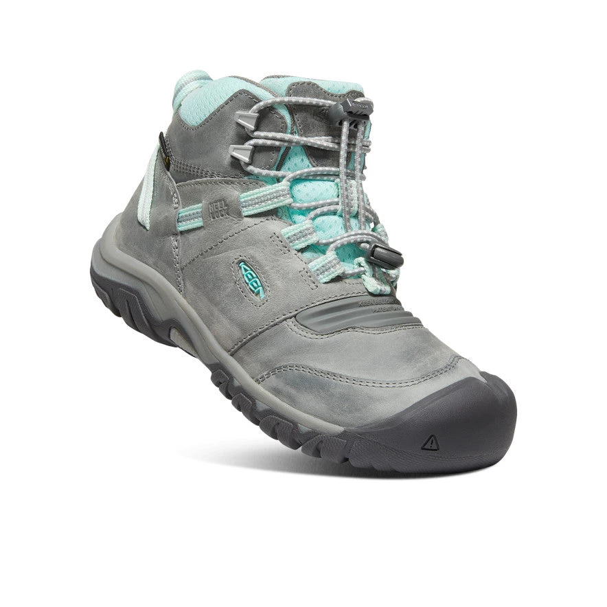 Keen Big Kids' Ridge Flex Waterproof Boot | Grey/Blue Tint 3 Keen Big Kids' Ridge Flex Waterproof Boot | Grey/Blue Tint - Image 3