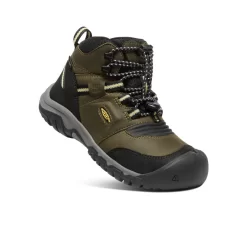 Keen Big Kids' Ridge Flex Waterproof Boot | Dark Olive/Dusky Citron -Fashion Shoes 26e630dd37e27f7aa6e96e397597d5aef03686b9