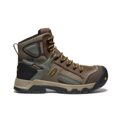 Keen Men's Davenport AL Waterproof Mid (Composite Toe) | Shitake/Forest Night