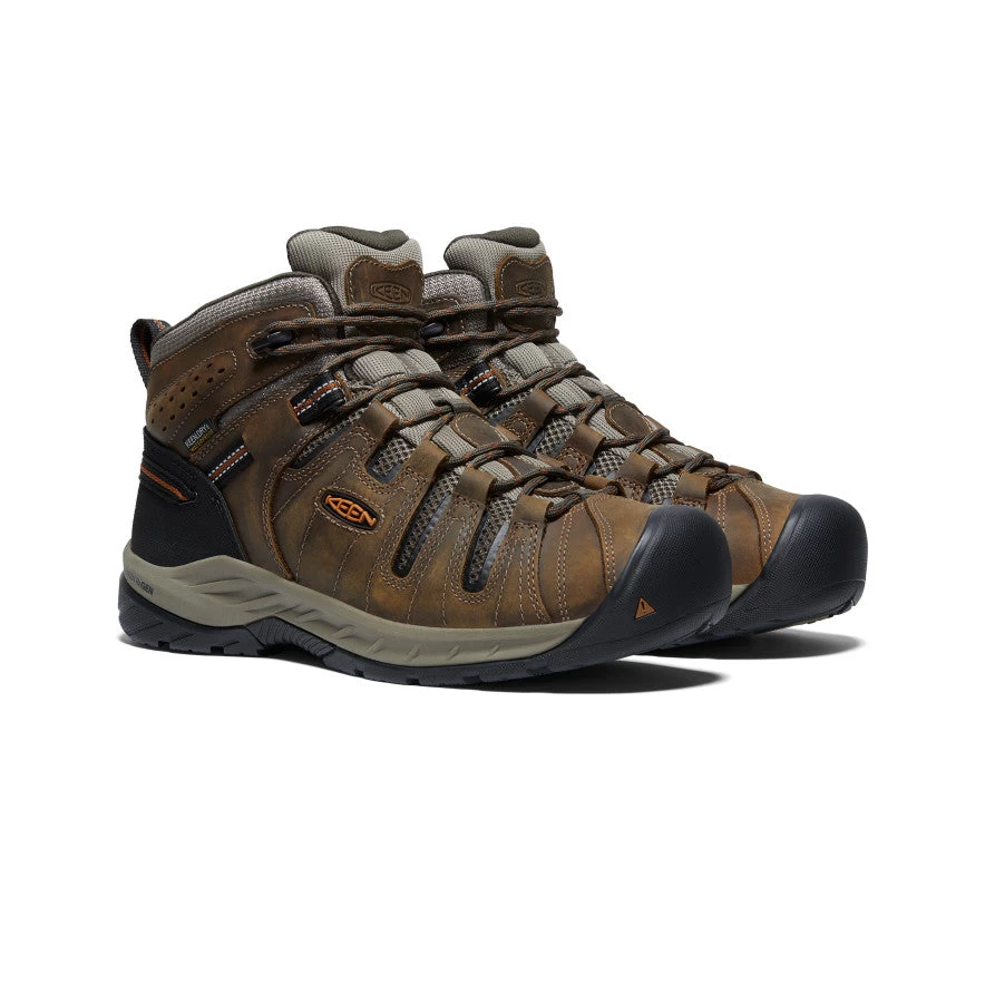 Keen Men's Flint II Waterproof Mid (Soft Toe) | Black Olive/Brindle 2 Keen Men's Flint II Waterproof Mid (Soft Toe) | Black Olive/Brindle - Image 2