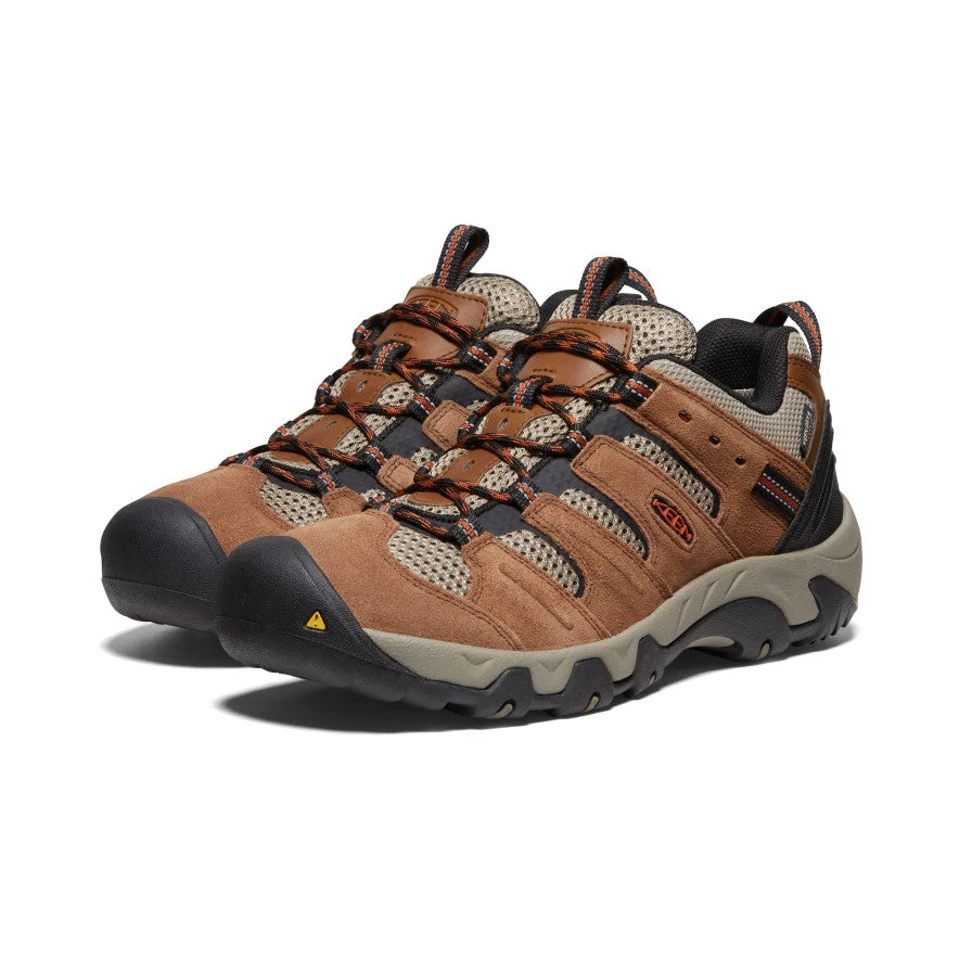 Keen Men's Headout Waterproof Hiking Shoe | Bison/Fossil Orange 2 Keen Men's Headout Waterproof Hiking Shoe | Bison/Fossil Orange - Image 2