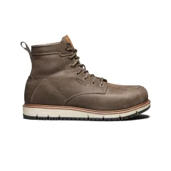 Keen Men's San Jose 6" Boot (Aluminum Toe) | Falcon/Caramel Cafe
