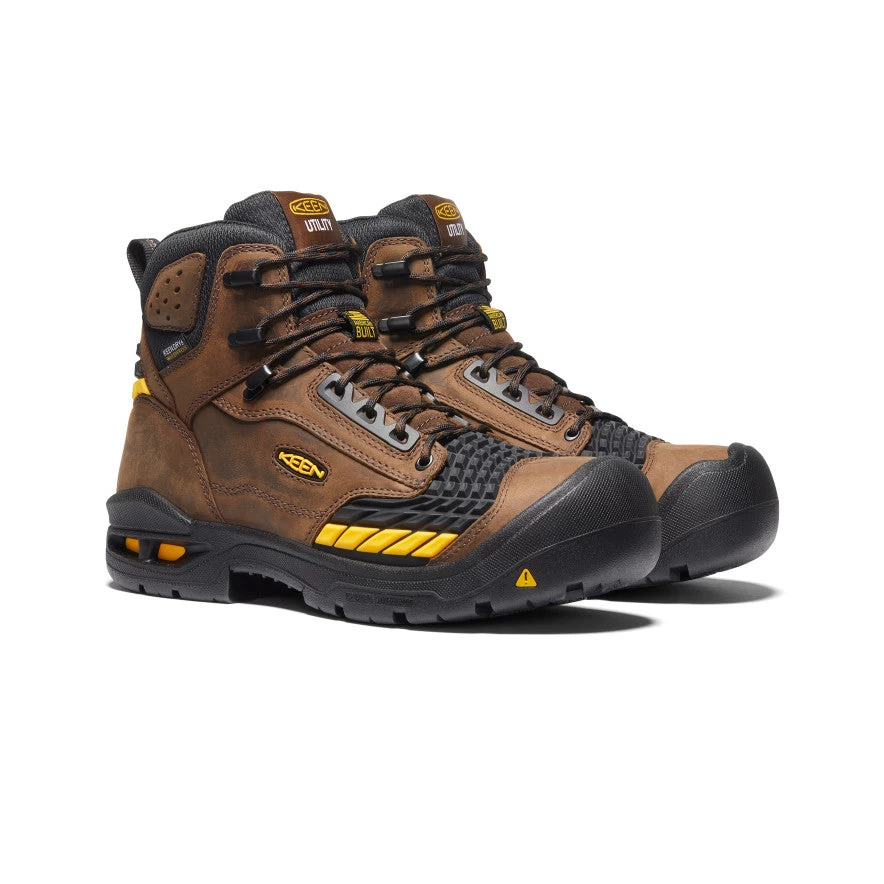 Keen Men's Troy 6" Waterproof Boot (Carbon-Fiber Toe) | Dark Earth/Black 2 Keen Men's Troy 6" Waterproof Boot (Carbon-Fiber Toe) | Dark Earth/Black - Image 2