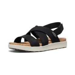 Keen Women's Elle Criss Cross Sandal | Black/Birch -Fashion Shoes 4d9958343b8084a05eea93395298af61045119bb