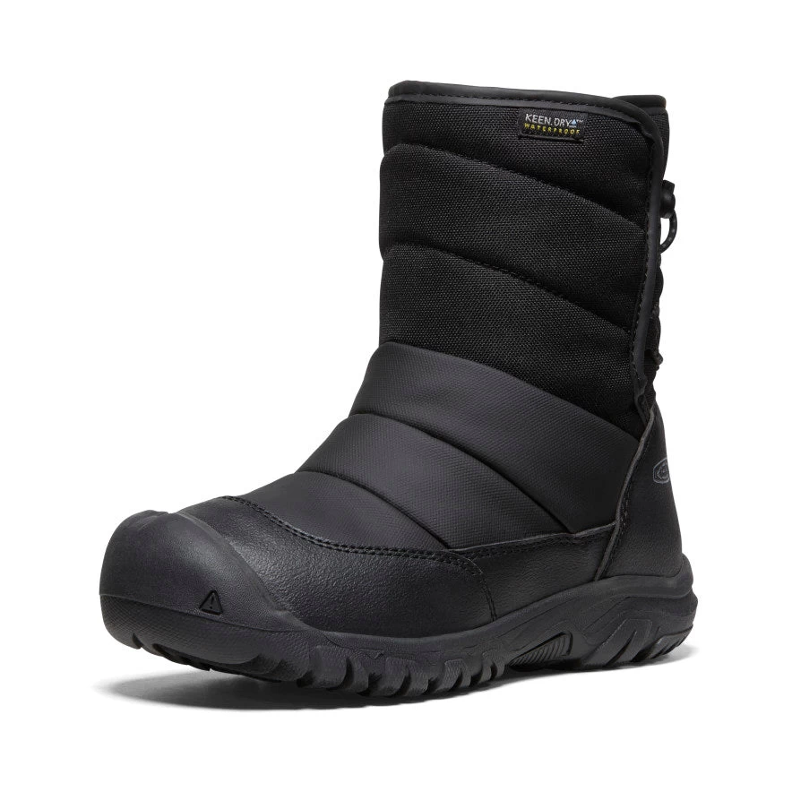 Keen Big Kids' Puffrider Waterproof Winter Boot | Black/Steel Grey 3 Keen Big Kids' Puffrider Waterproof Winter Boot | Black/Steel Grey - Image 3