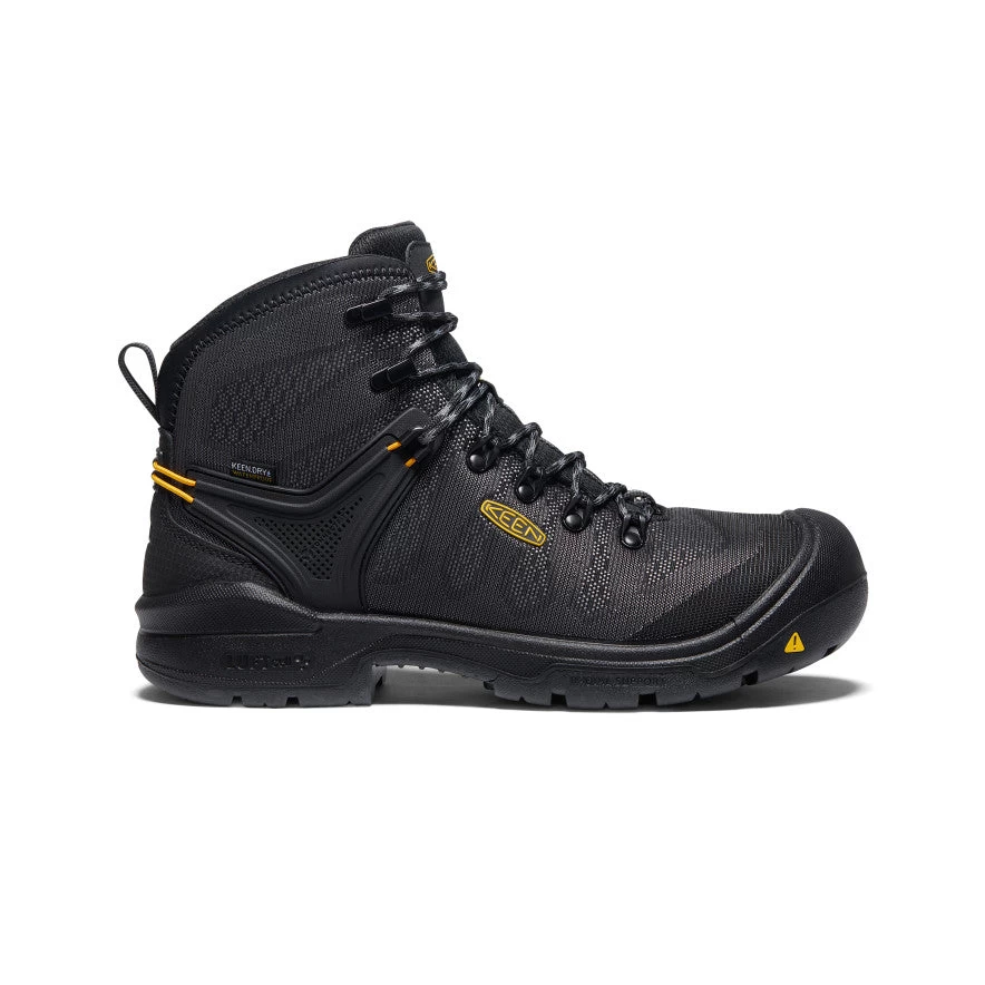 Keen Men's Dearborn 6" Waterproof Boot (Carbon-Fiber Toe) | Black/Steel Grey 1 Keen Men's Dearborn 6" Waterproof Boot (Carbon-Fiber Toe) | Black/Steel Grey
