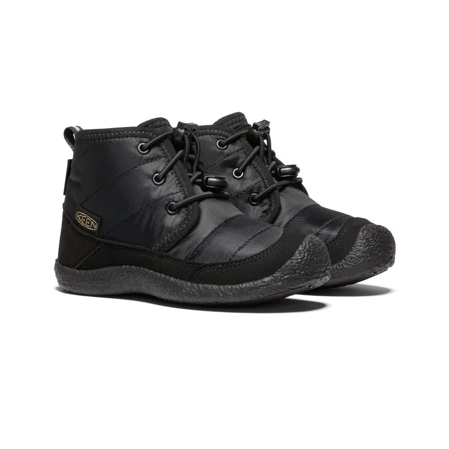 Keen Little Kids' Howser II Waterproof Chukka | Black/Black 2 Keen Little Kids' Howser II Waterproof Chukka | Black/Black - Image 2