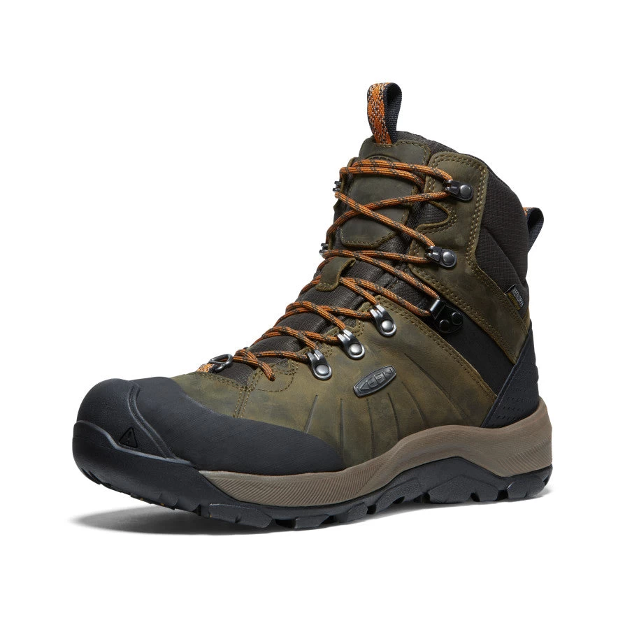 Keen Men's Revel IV Polar Waterproof Boot | Dark Olive/Marmalade 3 Keen Men's Revel IV Polar Waterproof Boot | Dark Olive/Marmalade - Image 3