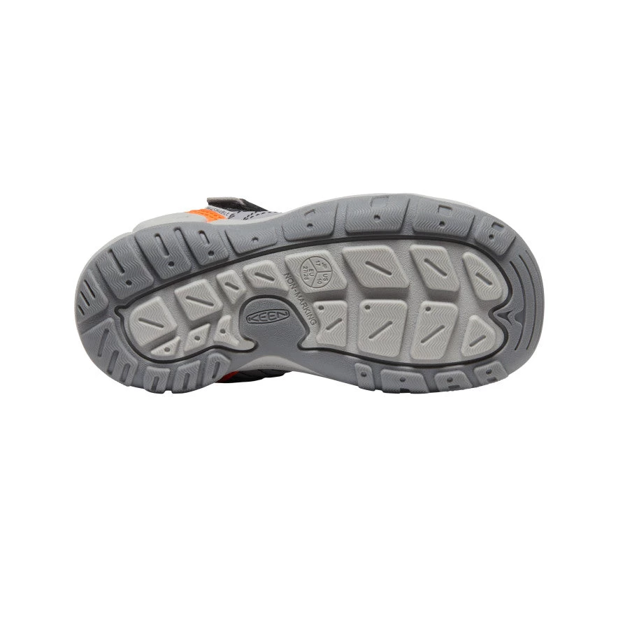 Keen Little Kids' Knotch Peak Sneaker | Magnet/Safety Orange 4 Keen Little Kids' Knotch Peak Sneaker | Magnet/Safety Orange - Image 4