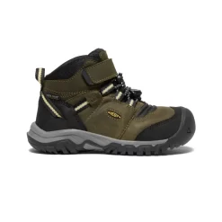 Keen Little Kids' Ridge Flex Waterproof Boot | Dark Olive/Dusky Citron