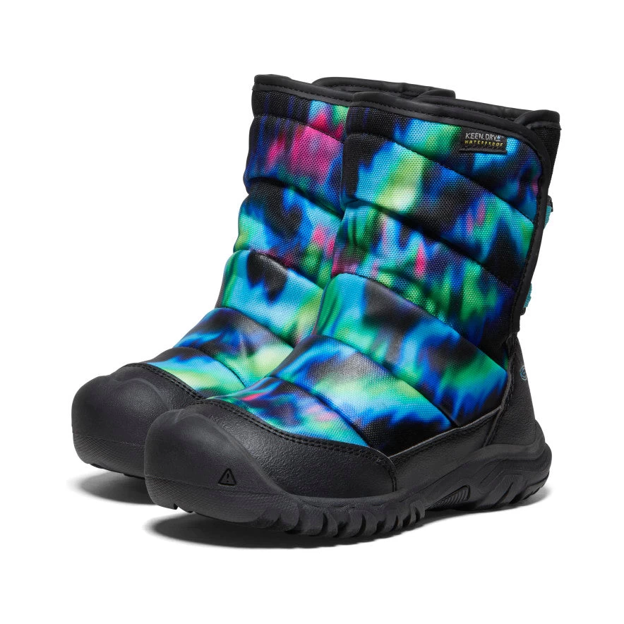 Keen Little Kids' Puffrider Waterproof Winter Boot | Northern Lights/Black 2 Keen Little Kids' Puffrider Waterproof Winter Boot | Northern Lights/Black - Image 2