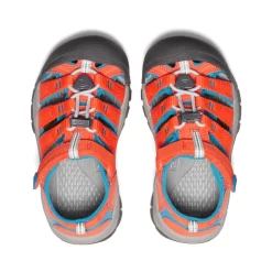 Keen Little Kids' Newport H2 | Safety Orange/Fjord Blue -Fashion Shoes 9ba0512677486f9707499a01a7117cb5159627c8