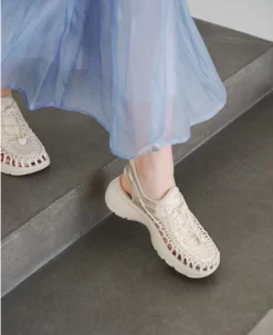 Keen Women's UNEEK Astoria Sandal X SNIDEL | Birch/Plaza Taupe -Fashion Shoes KEEN W UNEEKAstoriaxSNIDEL Lifestyle PDP Single Left