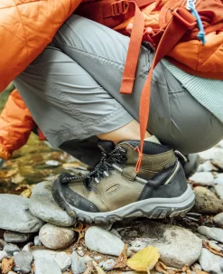 Keen Big Kids' Ridge Flex Waterproof Boot | Dark Olive/Dusky Citron -Fashion Shoes RidgeFlexPDPLifestyle3Kids