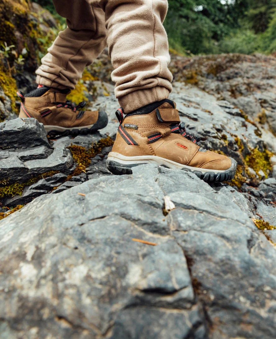 Keen Little Kids' Ridge Flex Waterproof Boot | Bison/Red Carpet 7 Keen Little Kids' Ridge Flex Waterproof Boot | Bison/Red Carpet - Image 7