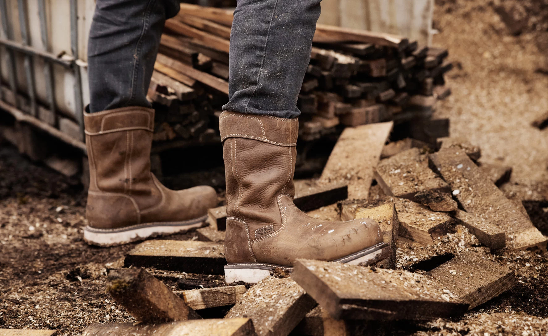 Keen Men's Cincinnati Wellington (Soft Toe) | Belgian/Off White 5 Keen Men's Cincinnati Wellington (Soft Toe) | Belgian/Off White - Image 5