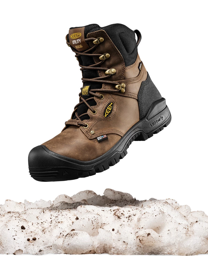 Keen Men's Independence 8" Insulated Waterproof Boot (Carbon-Fiber Toe) | Dark Earth/Black 8 Keen Men's Independence 8" Insulated Waterproof Boot (Carbon-Fiber Toe) | Dark Earth/Black - Image 8