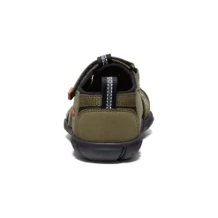Keen Little Kids' Seacamp II CNX | Dark Olive/Gold Flame -Fashion Shoes a34a00b1ad05d38c446a860f992c9d1e923a50a7