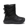 Keen Little Kids' Puffrider Waterproof Winter Boot | Black/Steel Grey