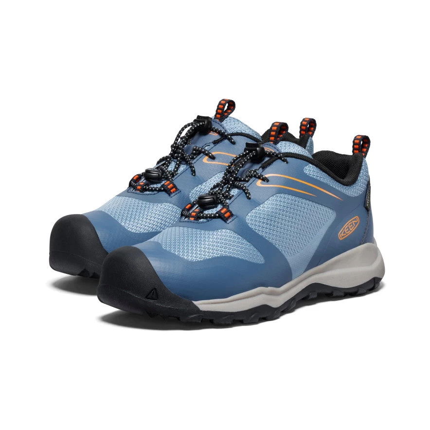 Keen Big Kids' Wanduro Waterproof Shoe | Vintage Indigo/Scarlet Ibis 2 Keen Big Kids' Wanduro Waterproof Shoe | Vintage Indigo/Scarlet Ibis - Image 2