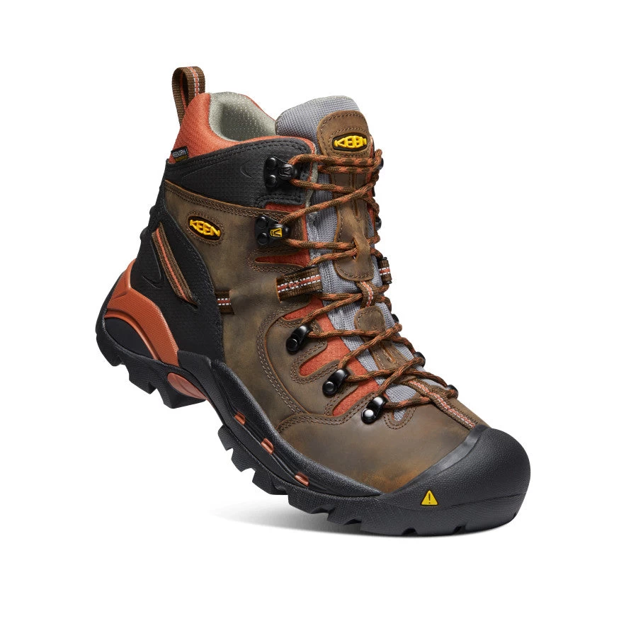 Keen Men's Pittsburgh 6" Waterproof Boot (Soft Toe) | Cascade Brown/Bombay Brown 3 Keen Men's Pittsburgh 6" Waterproof Boot (Soft Toe) | Cascade Brown/Bombay Brown - Image 3