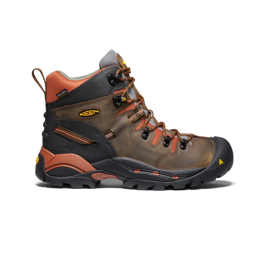 Keen Men's Pittsburgh 6" Waterproof Boot (Soft Toe) | Cascade Brown/Bombay Brown 1 Keen Men's Pittsburgh 6" Waterproof Boot (Soft Toe) | Cascade Brown/Bombay Brown