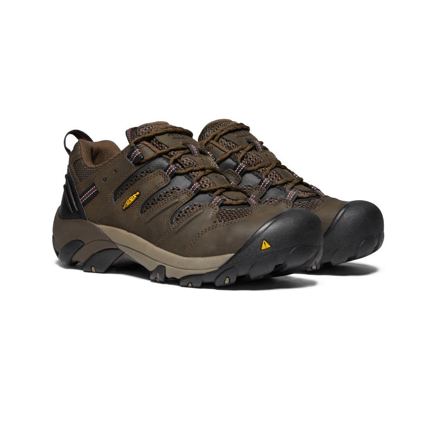 Keen Men's Lansing Low (Steel Toe) | Cascade Brown/Fired Brick 2 Keen Men's Lansing Low (Steel Toe) | Cascade Brown/Fired Brick - Image 2