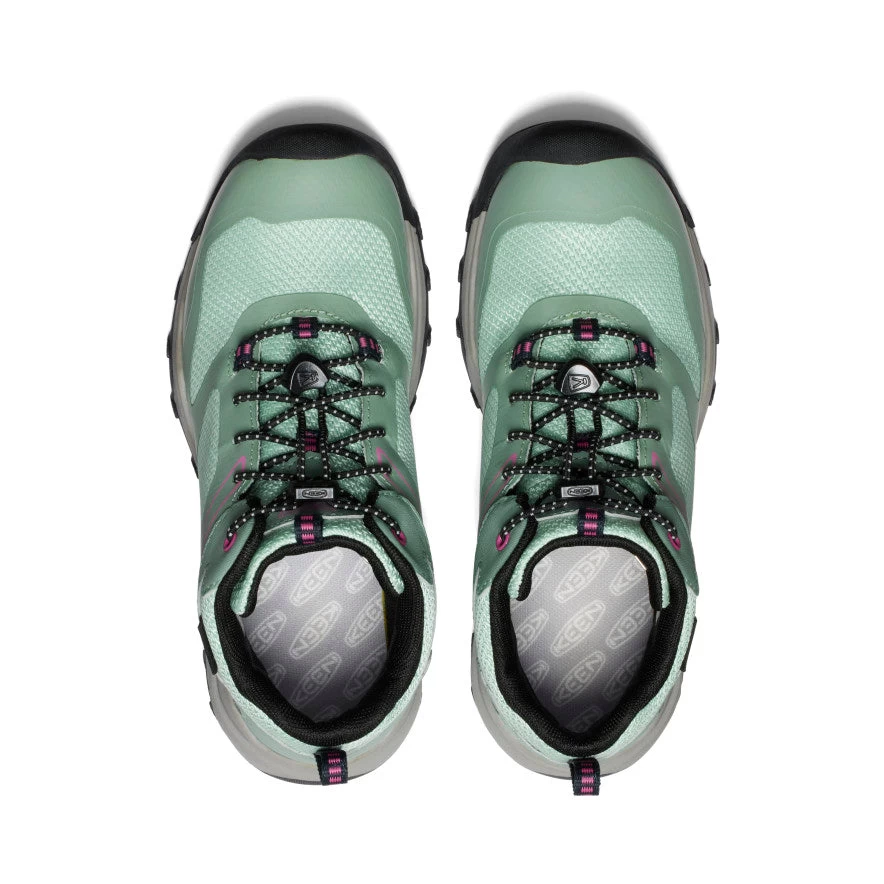 Keen Big Kids' Wanduro Waterproof Boot | Granite Green/Ibis Rose 4 Keen Big Kids' Wanduro Waterproof Boot | Granite Green/Ibis Rose - Image 4