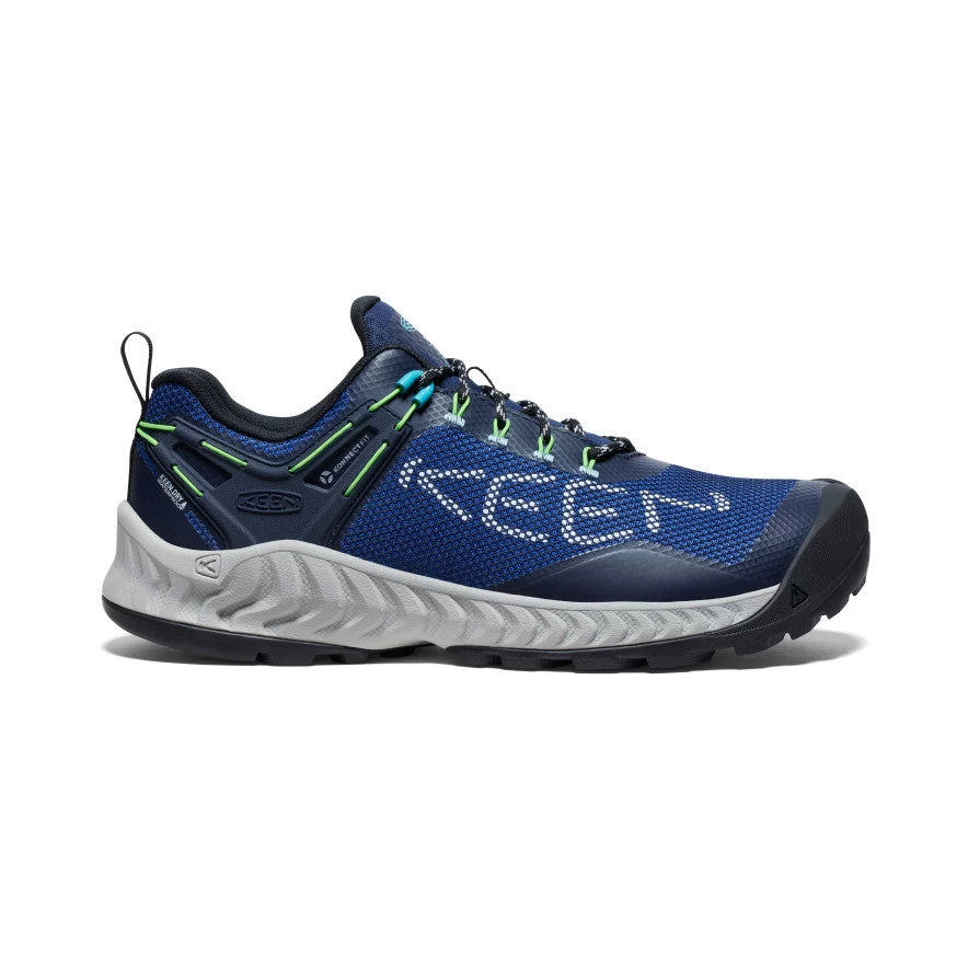 Keen Men's NXIS EVO Waterproof Shoe | Sky Captain/Green Flash 1 Keen Men's NXIS EVO Waterproof Shoe | Sky Captain/Green Flash