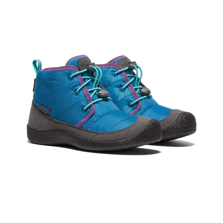 Keen Big Kids' Howser II Waterproof Chukka | Mykonos Blue/Atlantis 2 Keen Big Kids' Howser II Waterproof Chukka | Mykonos Blue/Atlantis - Image 2
