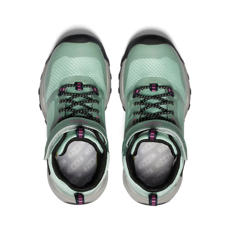 Keen Little Kids' Wanduro Waterproof Boot | Granite Green/Ibis Rose 4 Keen Little Kids' Wanduro Waterproof Boot | Granite Green/Ibis Rose - Image 4