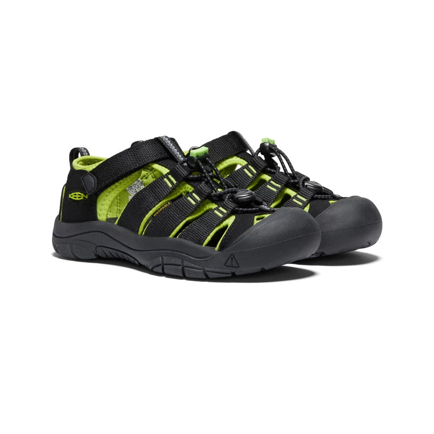 Keen Big Kids' Newport H2 | Black/Lime Green 2 Keen Big Kids' Newport H2 | Black/Lime Green - Image 2